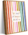 Brown Floating Framed Colorful Kids Wall Art Be Kind Quote Print 8x10 in