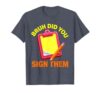 Bruh Did You Sign Them Funny Attendance Clerk School T-Shirt, Men, Heather Blue, Medium