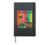 Bruh It's Field Day Summer Beach Retro Graphic Funny Hardcover Journal, Black