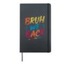 Bruh We Back Hello 7th Grade Teacher kids Hardcover Journal, Black