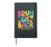 Bruh We Back To School 3rd Grade Teacher Retro Groovy Hardcover Journal, Black