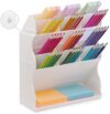 Bruune Modular Desk Organizer Set with 2 Organizers and Tray, White