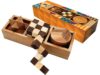 BSIRI 3 Puzzles in a Box - Wooden Brain Teaser Puzzle, 3D Mind Puzzle for Adults, Educational Senior Games, and Brain Games, Ideal for Birthday Gifts and Patio Décor
