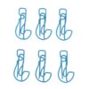 BSTiltion 100 Pcs Question Mark Shaped Paper Clips Bulk Durable (Blue)