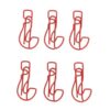 BSTiltion 100 Pcs Question Mark Shaped Paper Clips Bulk Durable (Red)