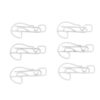 BSTiltion 100 Pcs Question Mark Shaped Paper Clips Bulk Durable (White)