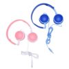 BSTiltion 12-Pair Kids Classroom Headphones Set for Clear Sound Experience in Pink+Dark Blue, 4ft Cable, Adjustable Headband Design for Schools Libraries