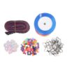 BSTiltion 233Pcs Keychain Making Crafts Kits Colorful Beads Ribbon Design