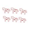 BSTiltion Horse Shaped Paper Clips, Cute and Fun Metal Bookmark Clips, Perfect for Organizing Documents and Crafts, 100PCS Iron Storage Box (Red)
