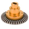 BSTiltion RC Car 38T Main Gear Durable Connect Box Gear for HSP 94180 1/10 RC Car Model Red Metal 1.5 X 1in Main Function Modification Accessory (Gold)