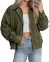 BTFBM Faux Suede Jacket Women Oversized Long Sleeve Bomber Coats
