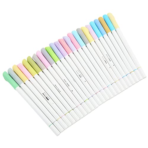 BTSEURY Brush Markers Dual Tip, 24 Colors Water Based for Fine Art Drawing