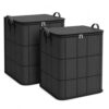 BuddyPup Peachloft Storage Bins, Extra Large Zippered Fabric Moving Bags with Reinforced Handles, Heavy Duty Closet Organizers for Bedding, Quilts, Clothes and Sweaters，2：110L