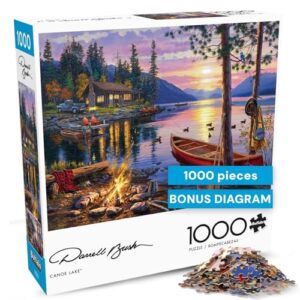 Buffalo Games Darrell Bush Canoe Lake Jigsaw Puzzle, 1000 Piece, for Adults