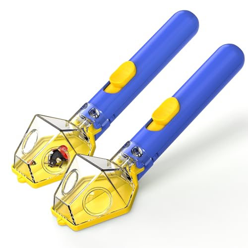 Bug Catcher for Kids with 6X Magnifier, 2 Pack STEM Educational Learning Toys Kit for Boys Girls Ages 3+, Indoor Outdoor Exploration Tool, Backyard Parks Camping, Birthday (Blue)