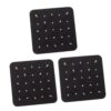 BUGUUYO 3pcs Black Felt Notice Board for Wall with Easy Setup, Versatile Organization and Photo Display, Decorative Felt Bulletin Board for Office Cubicles and Apartments