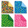 Building Blocks Wrapping Paper, Double-Sided Gift Wrap Sheets for Birthdays