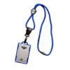Bulk 20 Pack - Specialist ID Heavy Duty Lanyard and Identity Stronghold 2-Card RFID Blocking Badge Holder - 2 Sided/Blocks 13.56MHz Signal - Double Sided - Secure CAC PIV TWIC Card Holder (Royal Blue)