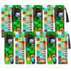 Bulk Minecraft Bookmark Party Favors Set - Bundle with 12 Video Game Creeper Bookmarks for Classroom Prize Box, Goodie Bag Fillers, More | Minecraft Party Supplies for Boys Girls Kids