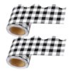 Bulletin Board Borders 2 Rolls Black White Checkered