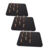 Bulletin Board Tiles Felt Black 3pcs for Wall Photo and Memo Display