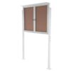 Bulletin Board with Lockable Door 47x35inch / 35x24inch Display Case