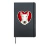 Bull Terrier Heart Hardcover Journal, Black