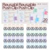 BUNCLIP Push Paper & Binder Clips, 40 Pack 50 Sheet Heavy Duty No Damage