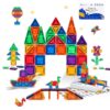 BunnyBoo 62PCS Mini Magnetic Tiles Travel Building Toys with Case