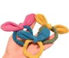 Bunny Ear Hair Ties Scrunchies, Multicolor, Set of 3