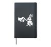 Bunny Fist Bump Rabbit Easter Cute Animal Humor Hardcover Journal, Black