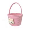 Bunny Storage Basket Handwoven Cotton Rope Organizer for Toys Snacks