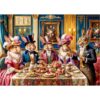 Bunny Tea Time Puzzle for Adults 1000 Pieces,No Dust,Letters on Back