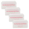 Business Card Holder Box Plastic Large Capacity 4pcs Desk Organizer