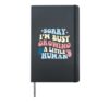 Busy Growing A Little Human - Baby Shower Pregnancy Pregnant Hardcover Journal, Black