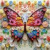 Butterfly Puzzles for Adults 500 Pieces, Colorful Floral Paper Art Puzzles