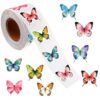 Butterfly Stickers Roll Self-Adhesive Label 500 Pcs 8 Designs 1.5 Inch