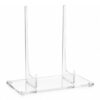 BUVQNEMXRO Acrylic Book Stand with 1 Base, 2 Brackets & 4 Anti-Slip Pads, Clear Easel Display Holder for Book, Album, CD, Magazine, Postcard, Picture, Plate, Artwork, Phone, Tablet（Large）