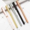 BUXGWLCH 5 Pcs Gel Pen Cute Metal Stationery School Office Supply Pens