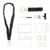 BWX Scrunchie Teacher Lanyard for ID Badges - Wrist Lanyard(Black Leopard)