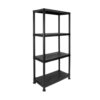 BXCHCEYG 4-Tier Plastic Storage Shelf, Freestanding Multipurpose Shelving Unit, Easy Assembly Heavy Duty Organizer For Garage Basement Kitchen Bedroom Bathroom