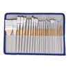 BXFIRS Nylon Hair 24 Combination Art Brush Set Solid Wood Oil Painting Paintbrush Sets