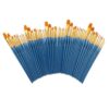 BXFIRS Nylon Hair 50 Combination Art Brush Set Solid Wood Oil Painting Paintbrushes