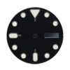BXvltgpd 28.5mm Dual Calendar Watch Dial with Green Luminous Hands for NH36 Automatic Movement Mod Parts(H)