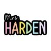 BYFDIY Personalized Rainbow Magnetic Labels with Teacher Name