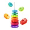 BYFWH Spinning Stacking Toys for Babies 12+ Month Rainbow Ring Flowers Animals Fruits Theme Stacker ABS Toys for Toddlers 1-3 Montessori Educational Learning Sensory Toy,Stacking Toy for Kids