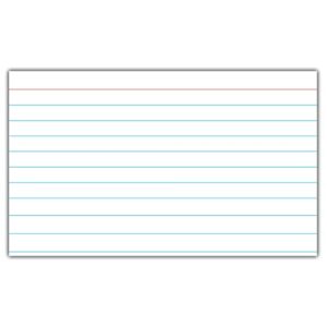 C-Line Index Cards, 3" x 5", White, 100/PK (48807)