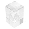 Cabilock Crystal Human Heart Anatomy Figurine Cube Paperweight for Students