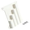 Cable Tie Organizer ABS Wall Mounted Rack with Open, White