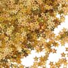 CABODYALS 1 Box 100G Gold Mini Plastic Glitter Star Sequin with Holes Hollow Bulk Sparkling Small Shining Stars Loose Flat Sequins Embellishment for Sewing Making Clothes Decoration DIY Crafts Supply